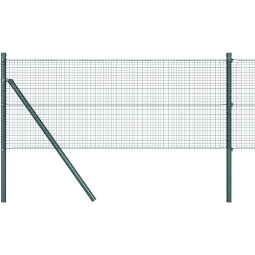 Zavarena žičana ograda s 13 postova Zelena 0.4x25 m Čelik Slike