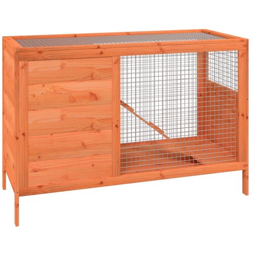 Kavez za zečeve smeđi 103 x 44 x 69,5 cm od masivne borovine Slike