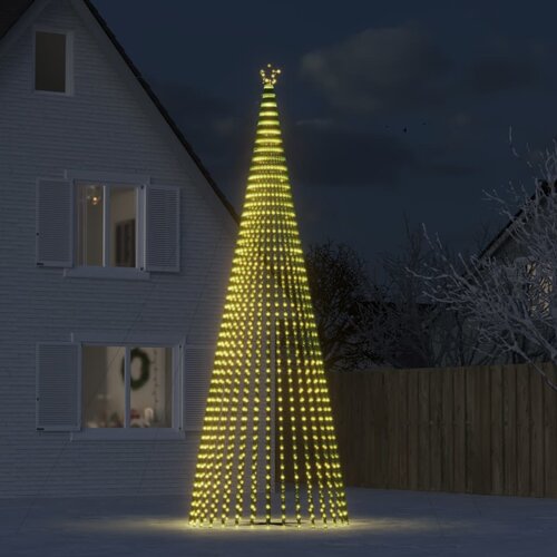 vidaXL Svjetleći stožac za božićno drvce 1544 LED topli bijeli 500 cm Cijene