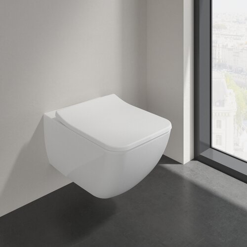 Villeroy Boch 4611RS01 Venticello Combi-Pack viseča brezrobna WC &amp;scaron;koljka z WC desko s počasnim zapiranjem Slike