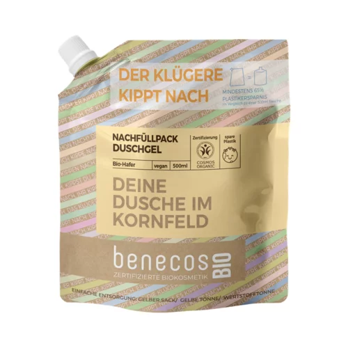 Benecos benecosBIO gel za prhanje "Deine Dusche im Kornfeld" - 500 ml