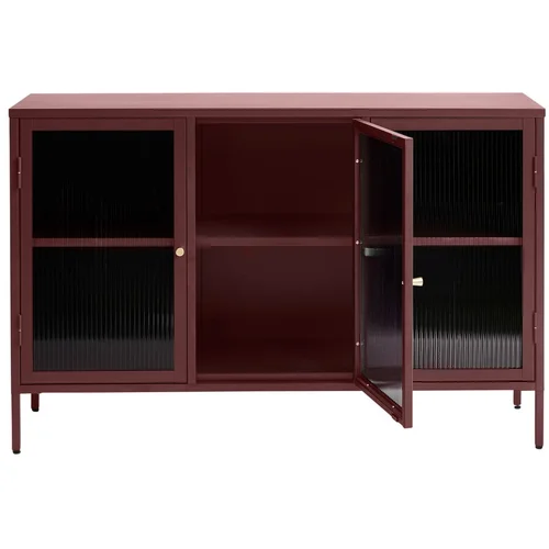 Unique Furniture Crvena metalna vitrina Bronco, visina 85 cm