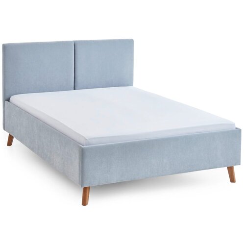 Meise Möbel Svijetlo plavi tapecirani bračni krevet s podnicom 140x200 cm Piano – Cijene