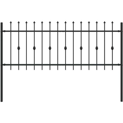  Ograda sa &amp;scaron;iljcima Crna 200 x 130 cm Čelik s prahom premazan Slike