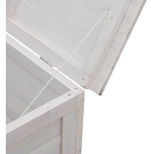  Vrtna kutija za pohranu bijela 99x49,5x58,5 cm masivna jelovina Slike