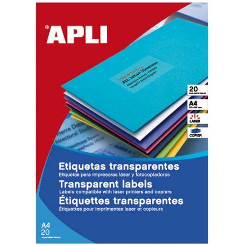 Apli naljepnica prozirna za laser 210x297 20list 1225 Cijene