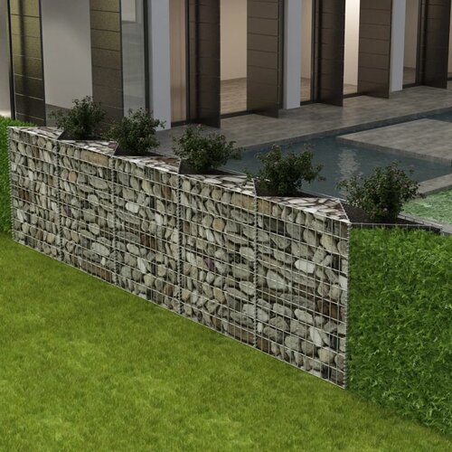 vidaXL Gabionska ko&scaron;ara od pocinčanog čelika 300 x 30 x 100 cm Cijene