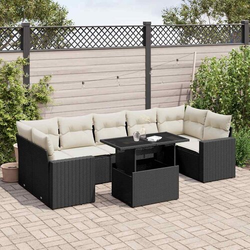  8-dijelni set vrtnih sofa od poliratana s jastucima Slike