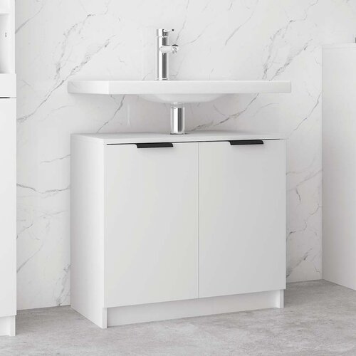 VidaXL kopalni&amp;scaron;ka omarica bela 64,5x33,5x59 cm konstruiran les Slike