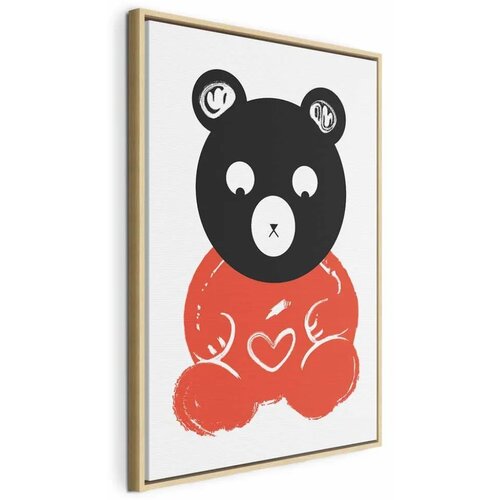  Slika - Thoughtful Bear (1 Part) Vertical 60x90 U prirodnom drvenom okviru Cijene