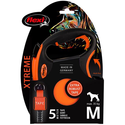 Flexi Xtreme Gurt-Leine orange, 5 m - M: bis 35 kg Cijene