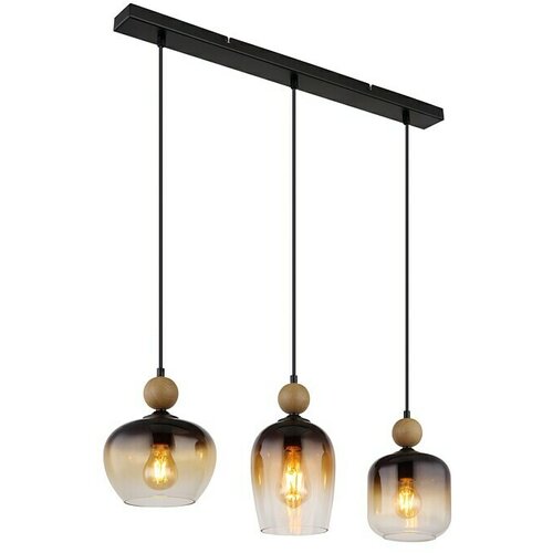 Globo Viseća svjetiljka Commy (40 W, Crna, D x Š x V: 720 x 180 x 1.200 mm, E27, 3 Kom.) Cijene