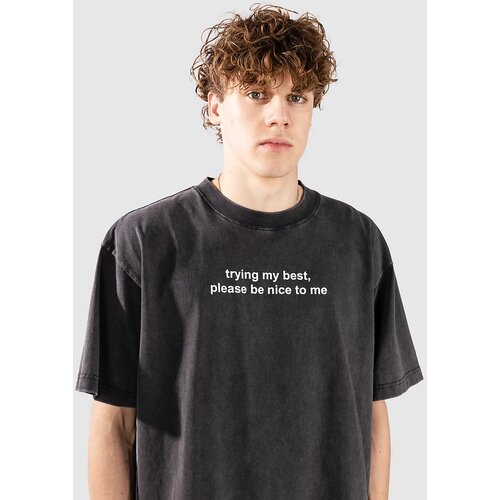 A-Lab Trying My Best Cropped T-shirt vintage black Slike