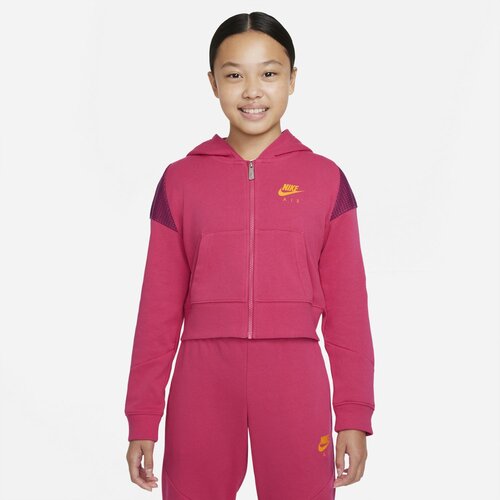 Nike g nsw air ft fz hoodie, duks za devojčice, pink DM8386 Slike