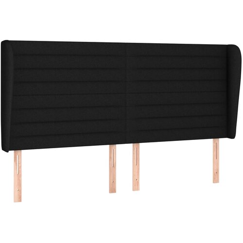 Maison Chic posteljno vzglavje - vzglavna omarica - nočna omarica z ušesi črno 163x23x118/128 cm blago, (21712620) Cene