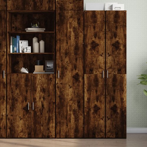 VidaXL Visoka komoda boja hrasta 40x42,5x185 cm od konstruiranog drva Slike