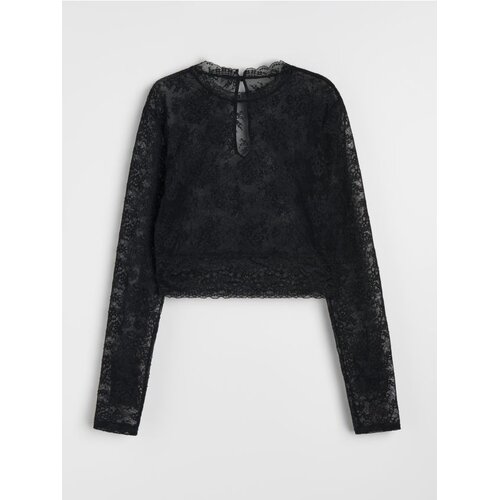 Sinsay Čipkasti donji crop top dugih rukava Slike