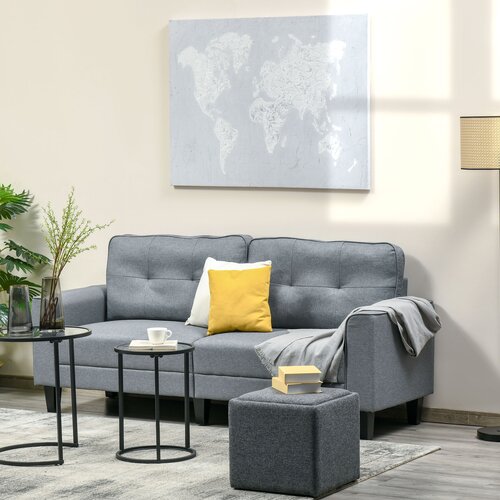 HOMCOM platno za tiskanje 120x90 cm za dom in pisarno, platno iz borovega lesa in poliuretanska barva, siva in bela, (20755526) Cene