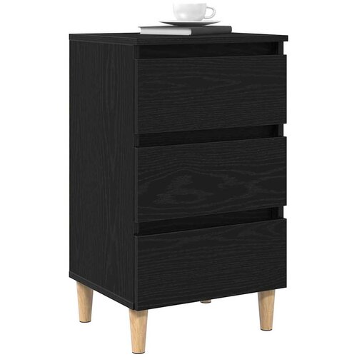  Noćni ormar Crni hrast 40 x 35 x 69 cm Konstruirano drvo Slike