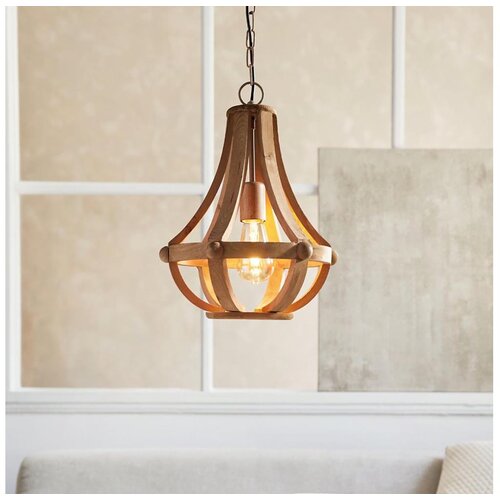 Eglo Kinross viseća lampa E27, Ø31 cm, smeđe drvo, 49724 Cene