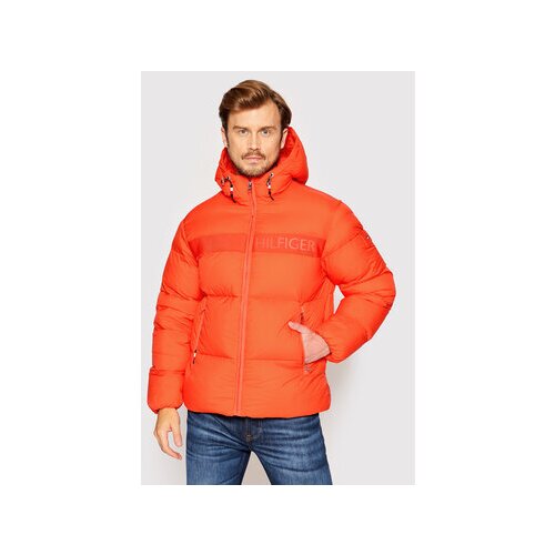 Tommy Hilfiger Puhovka High Loft MW0MW27679 Oranžna Regular Fit Slike
