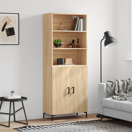 VidaXL Visoka komoda hrasta sonome 69 5x34x180cm od konstruiranog drva Slike