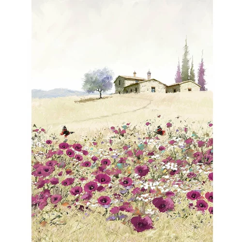 Styler Slika na platnu Violet Poppies, 50 x 70 cm