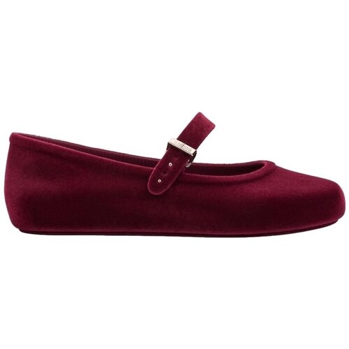 Melissa Balerinke Soft Ballerina Velvet II - Red Flocked Rdeča Slike