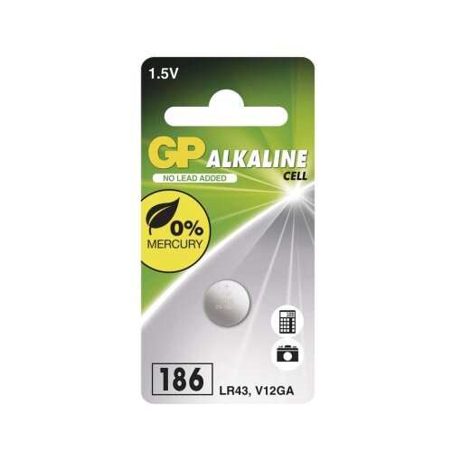  Baterija GP gumbna alkalna LR43 186F 1 blister Cene