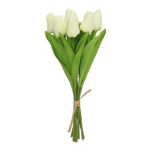  BUKET TULIPANA 35CM BIJELI PVC Slike
