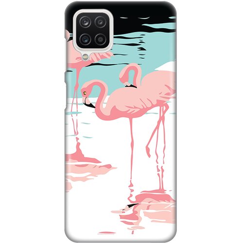 torbica silikonska print za samsung A125F galaxy A12 pink flamingos Slike