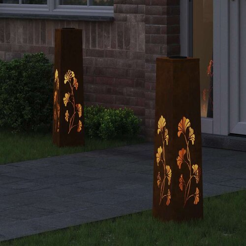  Solarna LED svjetlost za stazu 2 pcs Corten čelik Corten čelik Slike