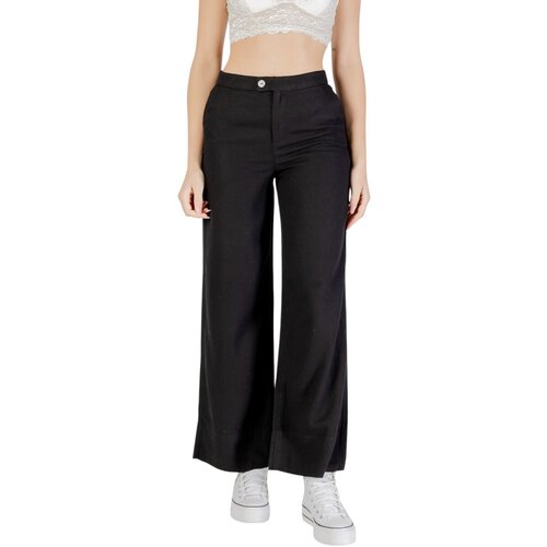 Only ONLCARO HW LINEN BL WIDE PANT CC PNT 15338716 Crna Slike