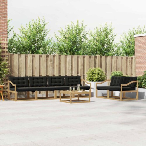  Set vanjskih sofa 7 kom. Bijela i crna Cijene