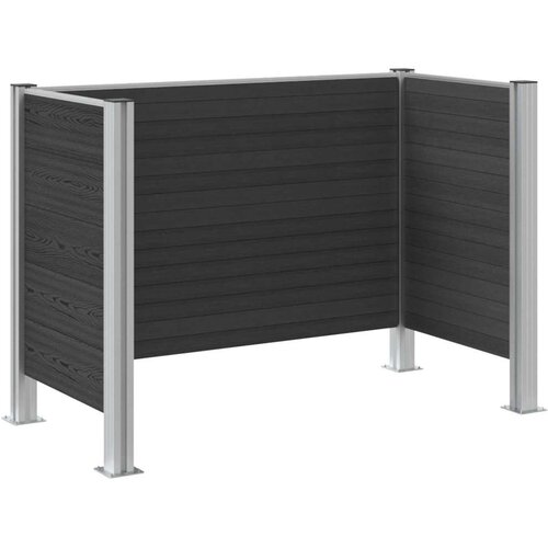  Ograda za kante za smeće Siva 161 x 85 x 115 cm Aluminij i WPC Slike
