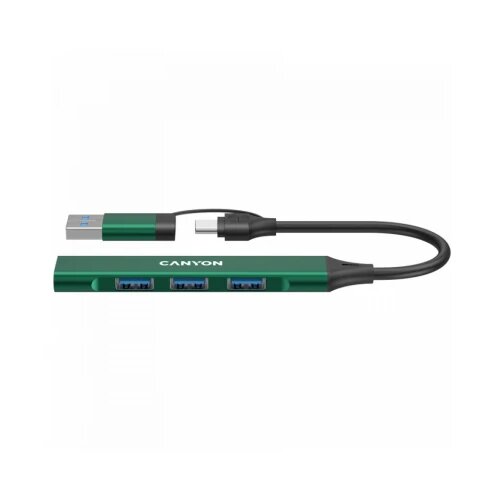 Canyon hub DS-02 4in1 USB-A/C Green Cene