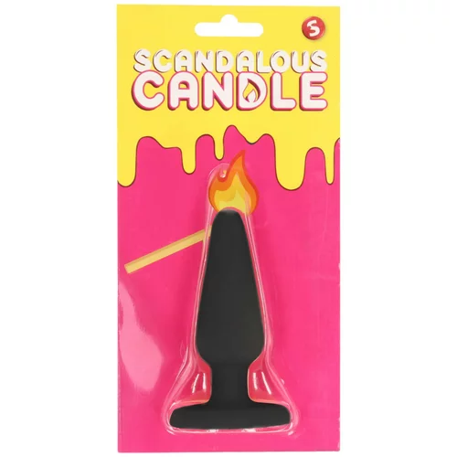 Shots Scandalous - svijeća - analni čep - crna (50g)
