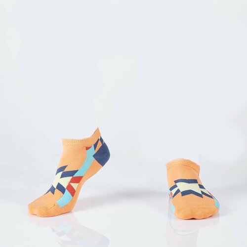Fasardi Orange short women's socks with Aztec patterns Cene