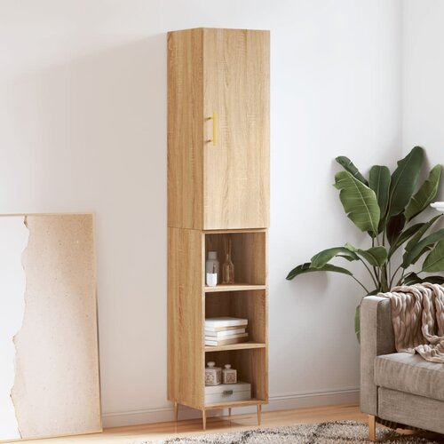 vidaXL Visoka komoda hrasta sonome 34 5x34x180cm od konstruiranog drva Cijene