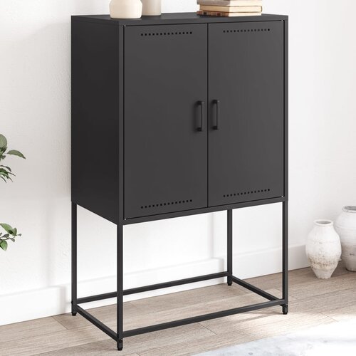vidaXL Visoka omara črna 68,5x38,5x107 cm jeklo Cene