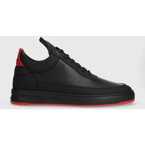 Filling Pieces Usnjene superge Low Top Tech črna barva, 10155001929