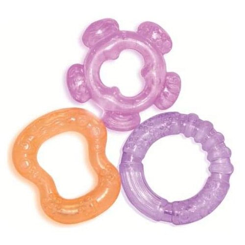 Lorelli Glodalice za bebe, 3 komada, Ljubičaste i narandžasta Slike