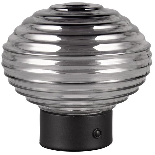 Tri O Crna/siva LED stolna lampa s mogućnosti zatamnjivanja sa staklenim sjenilom (visina 14,5 cm) Earl &amp;ndash; Slike