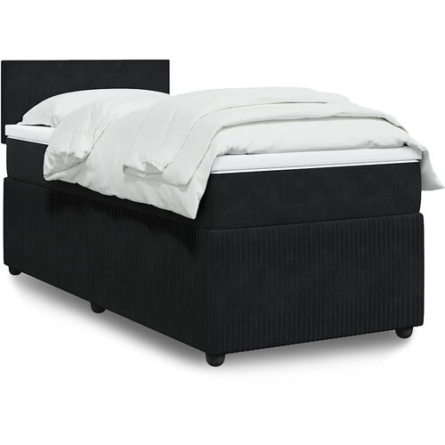 Box spring krevet s madracem crni 90x190 cm bar&scaron;unasti Cijene