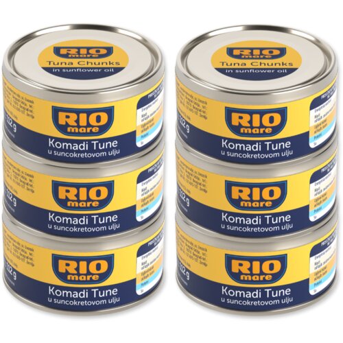 Rio Mare tuna komadi u biljnom ulju, 160g, 6 komada Cene