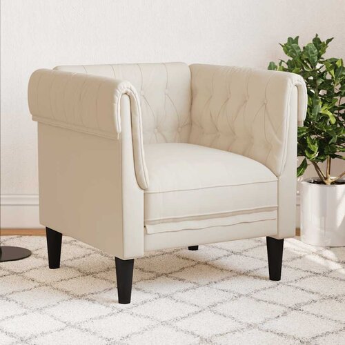vidaXL Fotelja Chesterfield platnena Cene