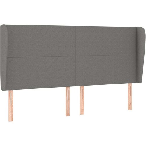  Uzglavlje s u&amp;scaron;ima tamnosivo 183x23x118/128 cm od tkanine Slike
