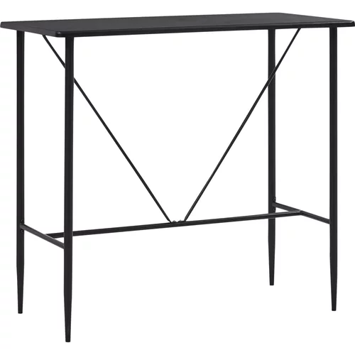 vidaXL Barska miza črna 120x60x110 cm mediapan