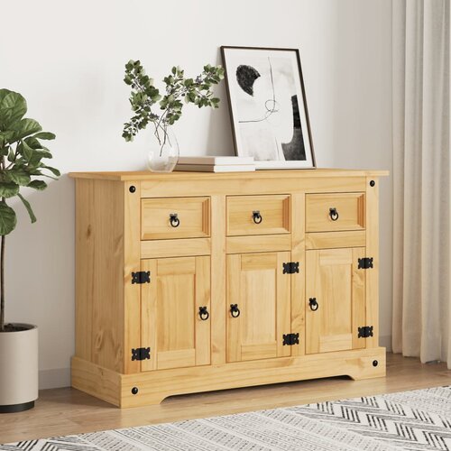 The Living Store Komoda Corona rjava 112x43x78 cm trdna mehi&amp;scaron;ka borovina - Komoda, (21660963) Slike