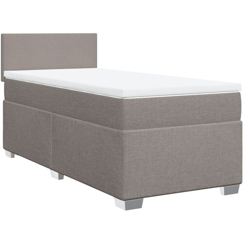 vidaXL Box spring postelja z vzmetnico taupe 100x200 cm blago Cene